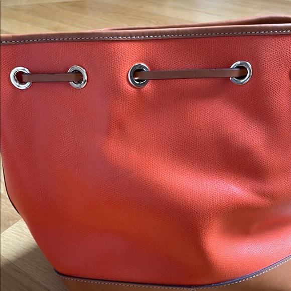 Dooney & Bourke Saffiano Drawstring Shoulder Bag ~ Geranium ❤️ - Picture 14 of 15